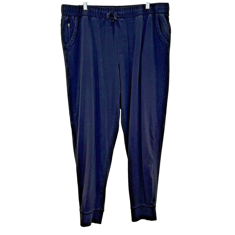 Life is Good Joggers Pants Mens Size XXL Dark‎ Blue Elastic Waist Cotton Blend